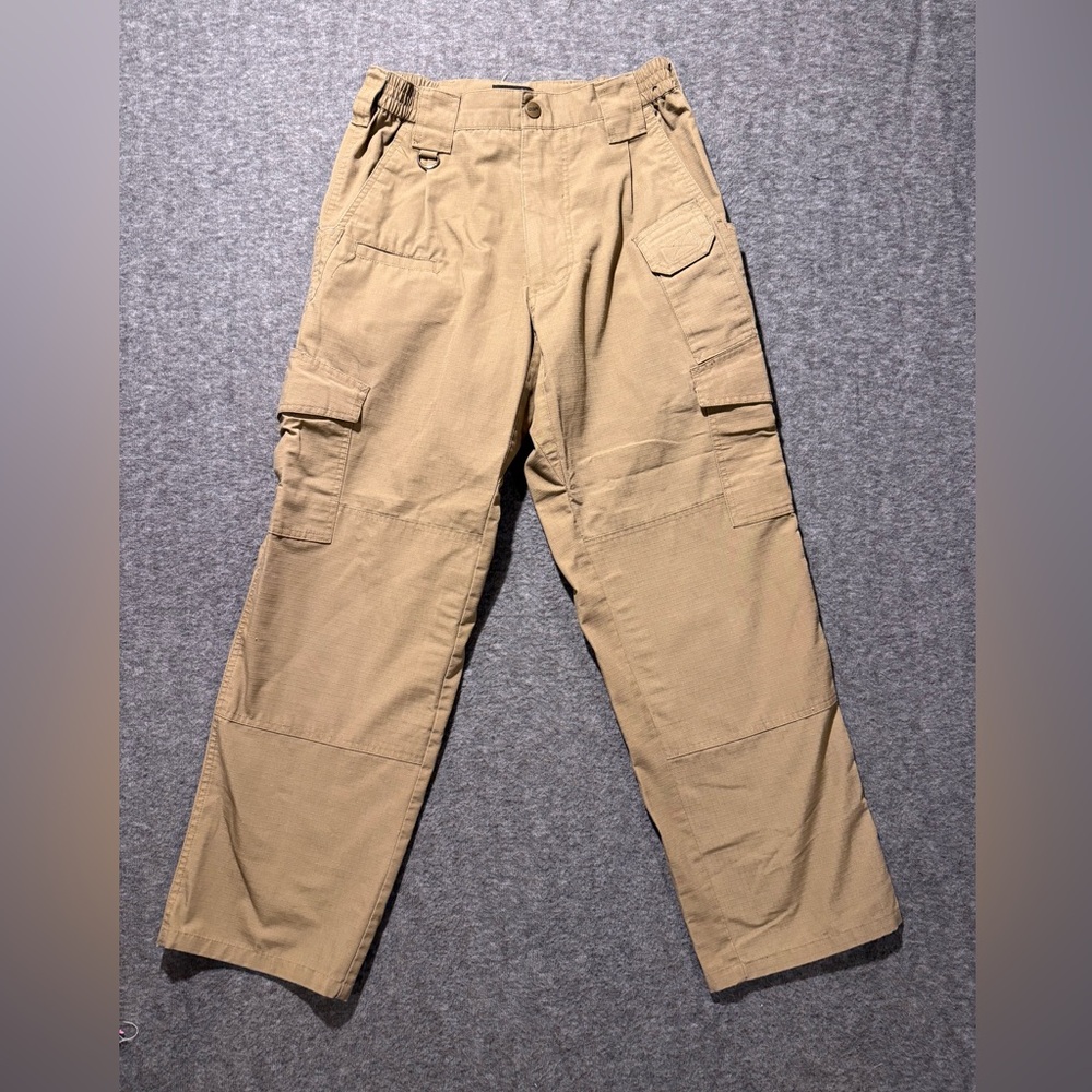 CQR Tactical Utility Cargo Pants mens 30x30 brown work comfort stretch waist